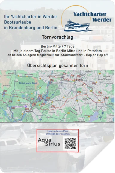 Mockup des Törnvorschlags für Berlin-Mitte