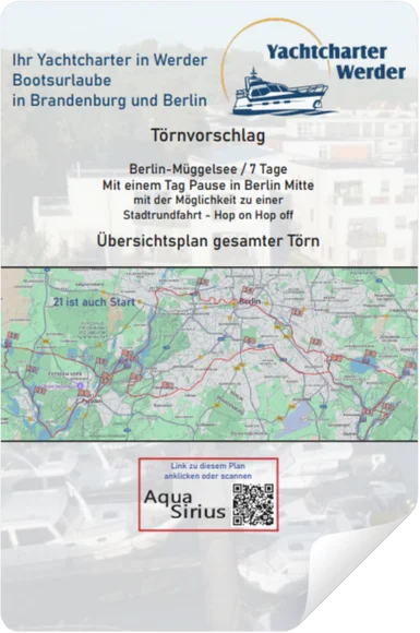 Mockup des Törnvorschlags für Berlin-Müggelsee
