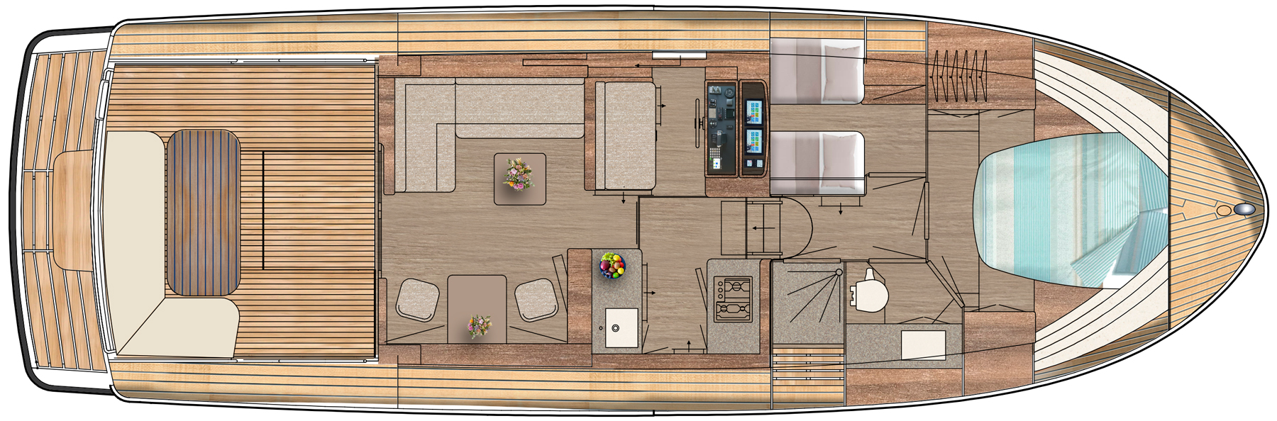 Linssen G. S. 40.1 Sedan - Viridis - Grundriss